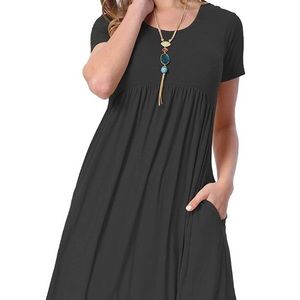 Black Flowy Hi-Low Dress